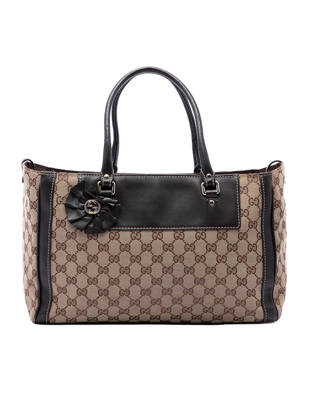 Gucci Gg Canvas Trophy Tote Pre-Loved #358952G50B